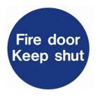 Fire Door Keep Shut Sign (100mm x 100mm) Photoluminescent
